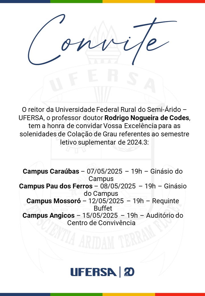 Convite Formaturas 2024.3